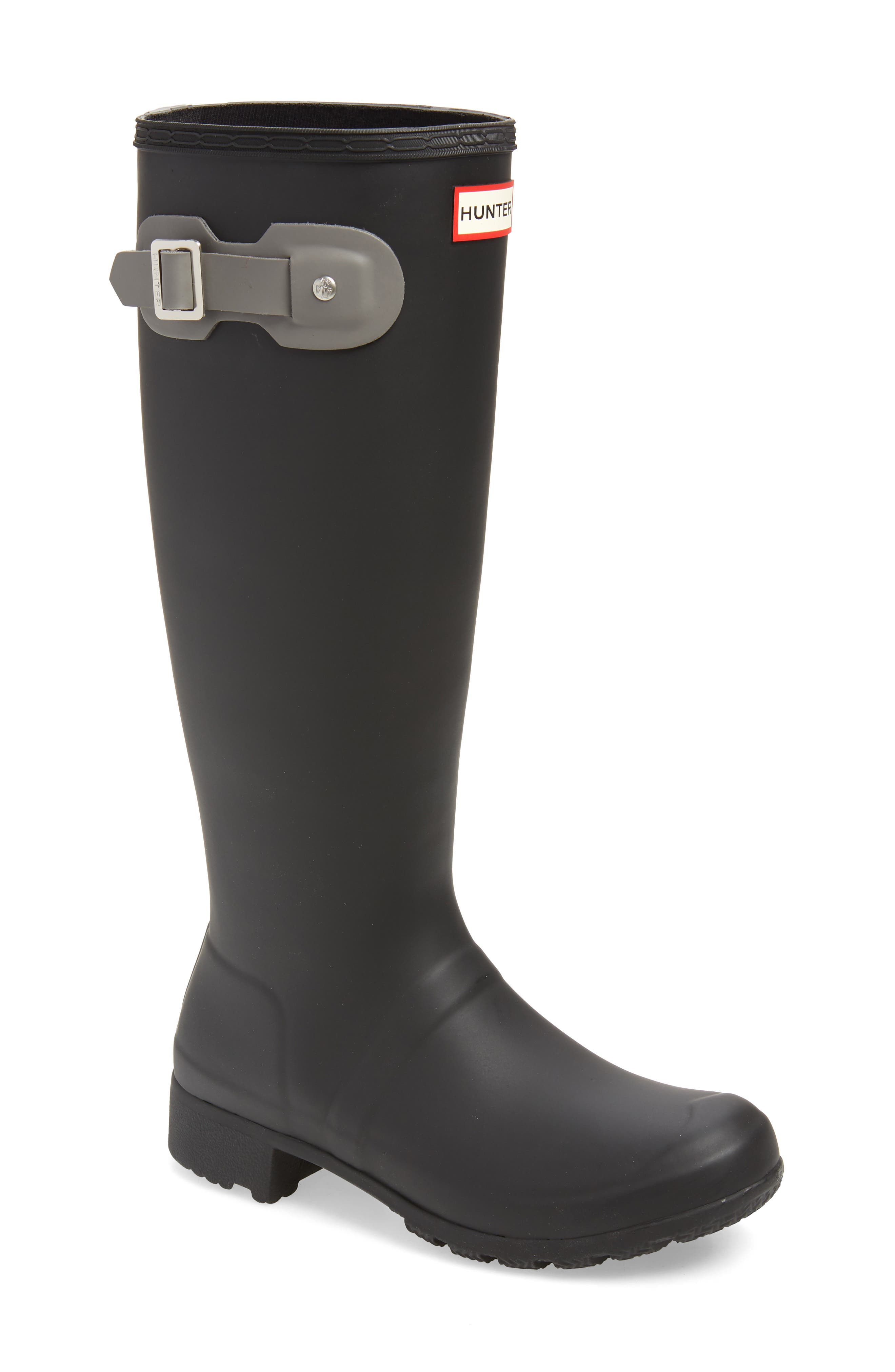 Details about   Hunter Women's Black Matte Rubber Rain Boots Original Tall 9 MED WFT1000RMA NEW